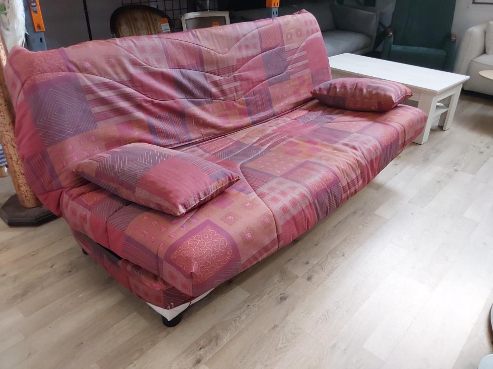 CLIC CLAC TISSU ROUGE COUCHAGE DE 140X190
