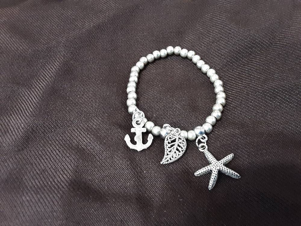 BRACELET BOULES GRISES