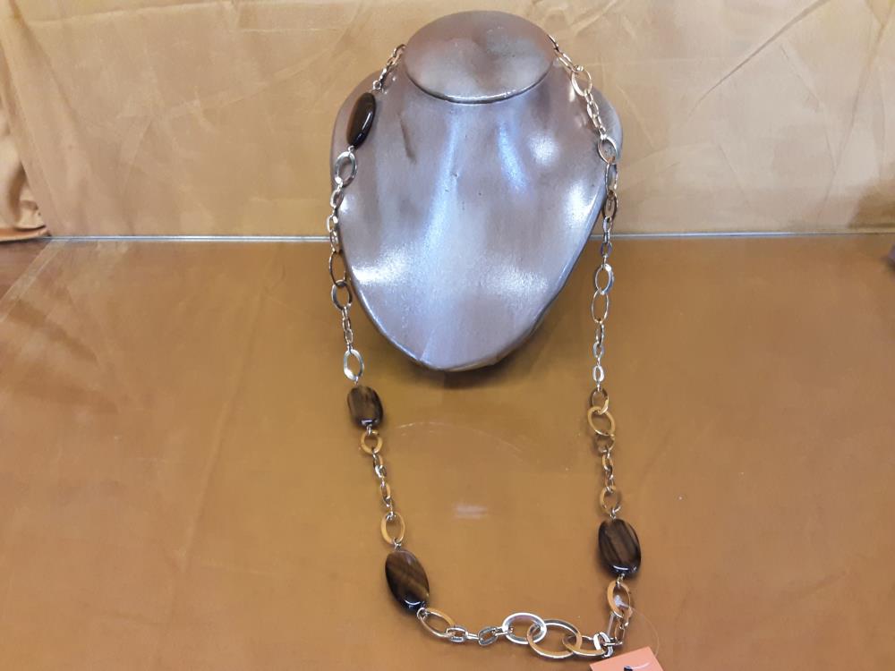 SAUTOIRE DORÉ ET OEIL DU TIGRE