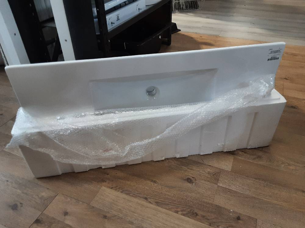 VASQUE À ENCASTRER CÉRAMIQUE BLANCHE (1190889-142279) 2ÈME CHOIX