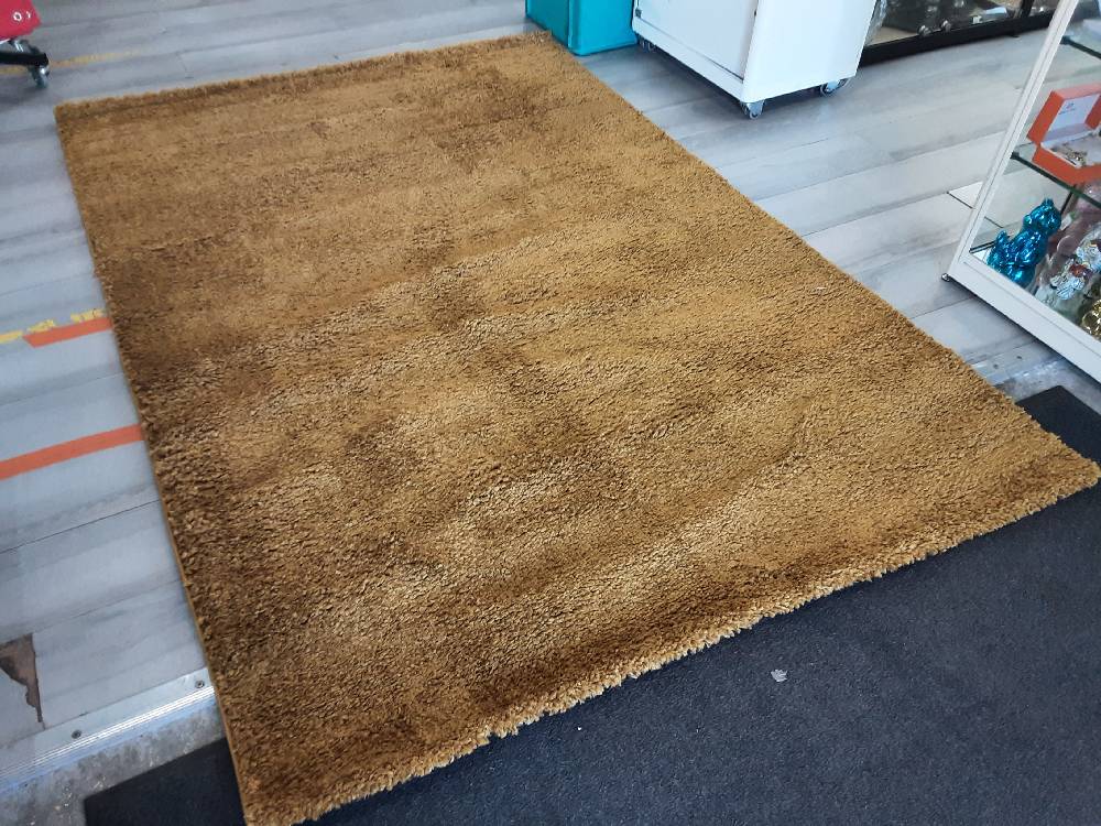 TAPIS SHAGGY POILS LONGS 160X230CM MOUTARDE (1191749-129849) 2ÈME CHOIX