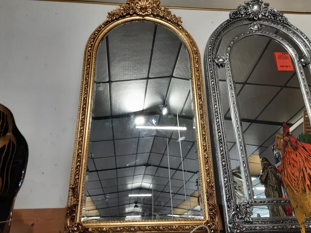 MIROIR BAROQUE TGM CADRE BOIS DORE ROSACE STYLE REGENCE