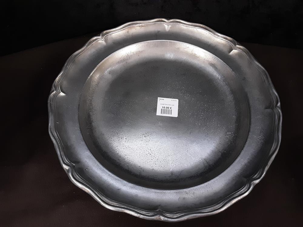 ASSIETTE ETAIN GM