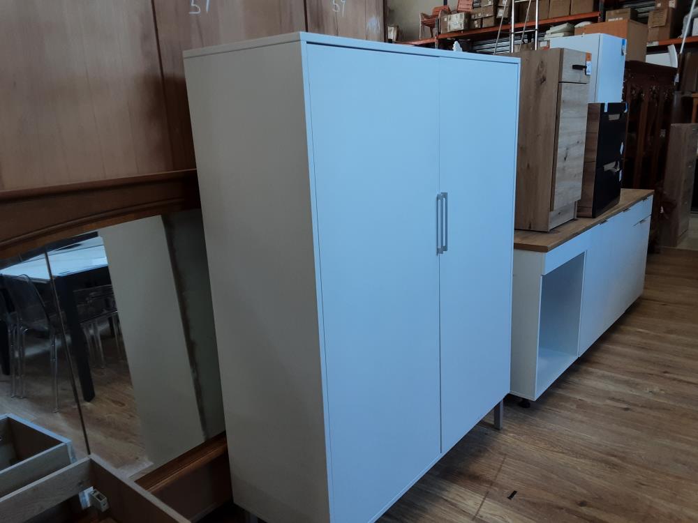 ARMOIRE DE BUREAU 2 PORTES BLANCHE