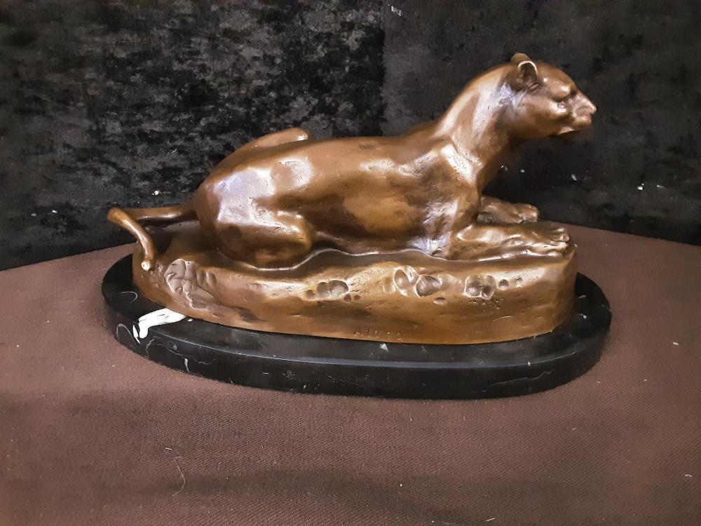 STATUE BRONZE PANTHERE TYP BARYE (BR-118)