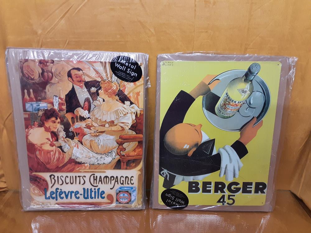 PLAQUE MÉTAL BERGER 45 OU BISCUITS CHAMPAGNE (TP-ASS)