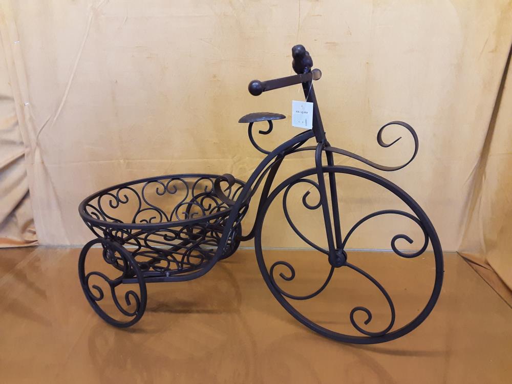 VÉLO PORTE PLANTE EN MÉTAL MARRON (HX-32-BR)