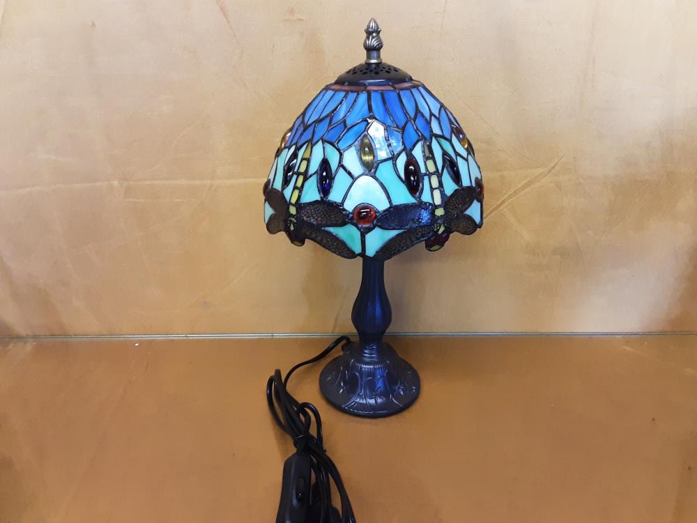 LAMPE TYP TIFFANY PM LIBELLULES COLORIS BLEU (TI-9 BLEU)