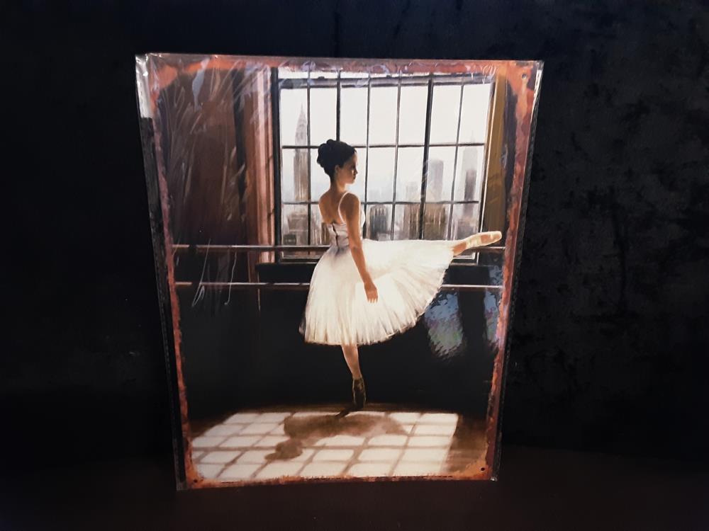 PLAQUE MÉTAL 25X33CM DANSEUSE (8PL-1567825331111)