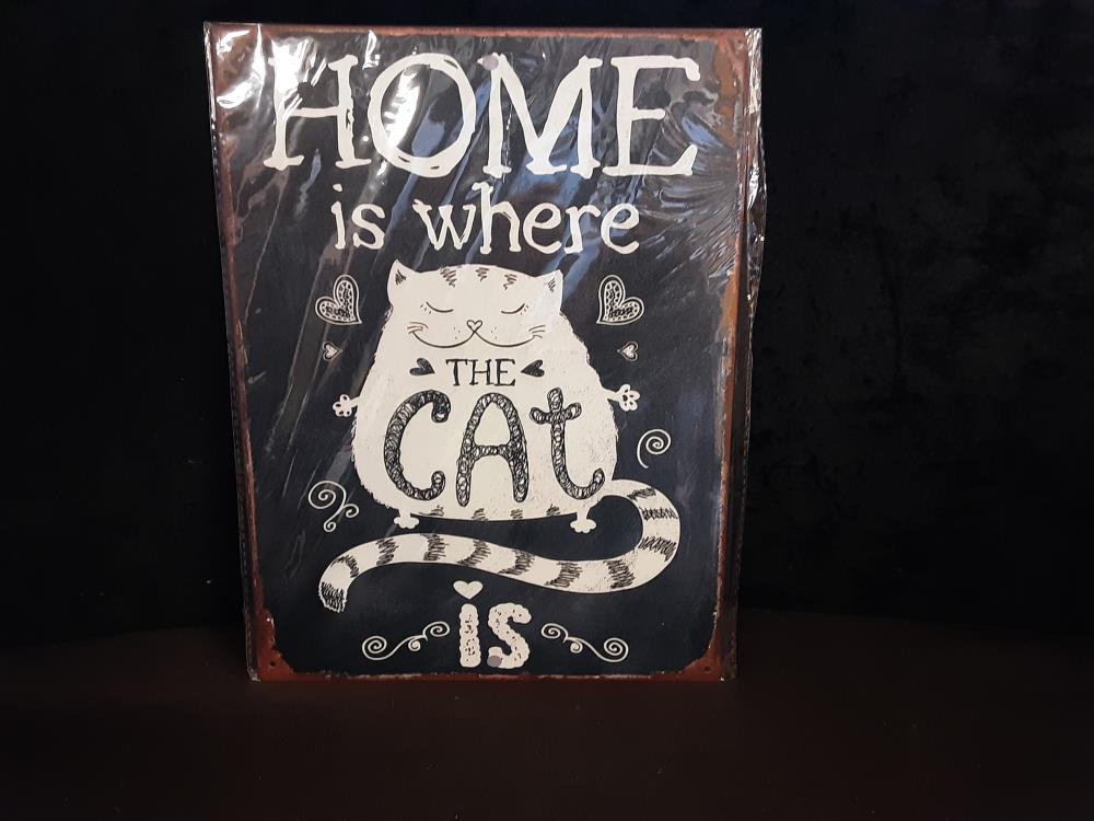 PLAQUE MÉTAL 25X33CM THE CAT (8PL-1534825331111)