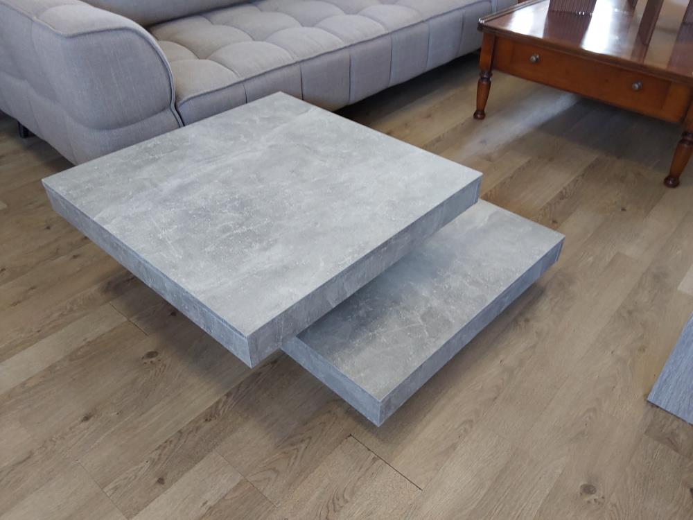 TABLE BASSE CARREE IMITATION BETON