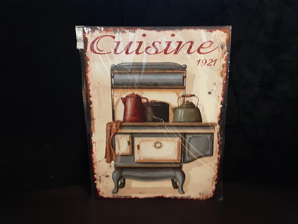 PLAQUE MÉTAL 25X33CM CUISINE (8PL-31825331111)