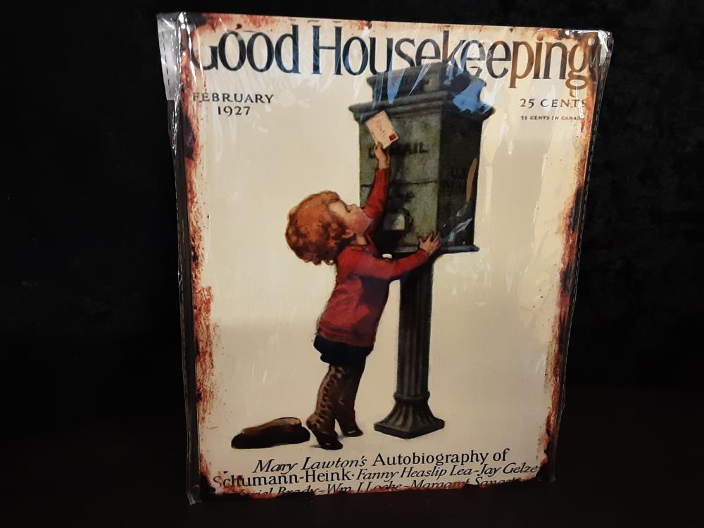 PLAQUE MÉTALGOOD HOUSEKEEPING 25 CENTS 20X25CM (8PL-1070820251111)