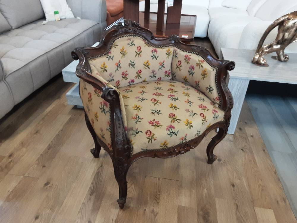Fauteuil Tissu Fleuri