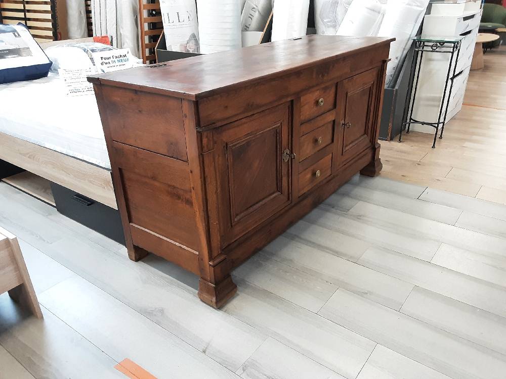 MEUBLE PÉTRIN  3 PORTES  2 TIROIRS EN CHENE