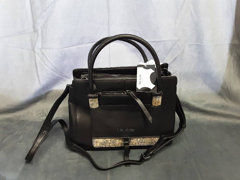 SAC A MAIN MAC ALYSTER A BANDOULIERE NOIR ET MARBRÉ JAMAIS UTILISÉ
