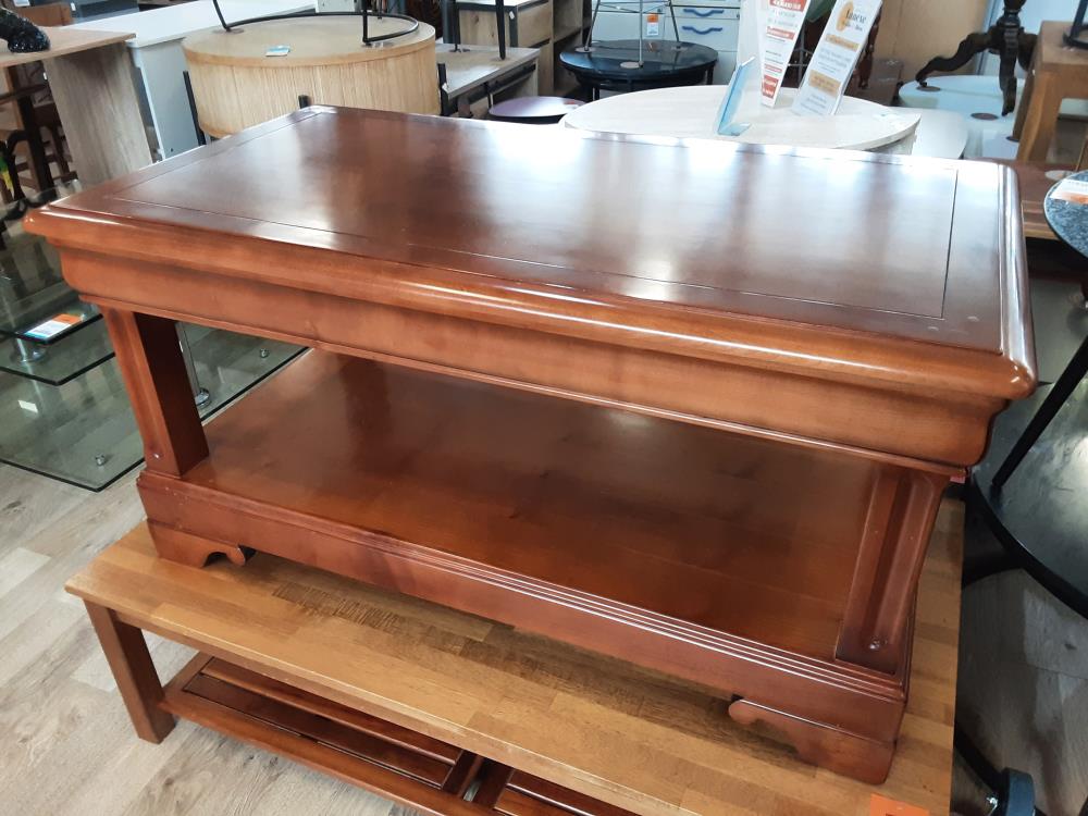 TABLES BASSE RECTANGULAIRE EN BOIS 2 TIROIRS