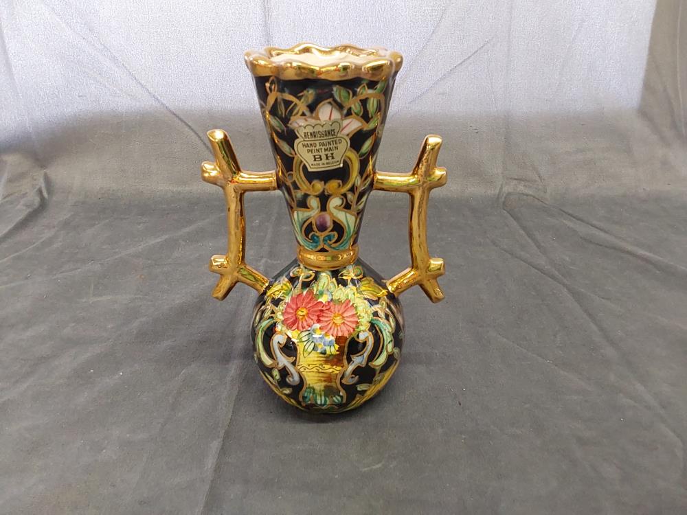 VASE A ANSES DOREES BELGIQUE HAUT 18CM