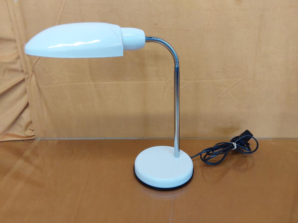LAMPE DE BUREAU MÉTAL BLANC