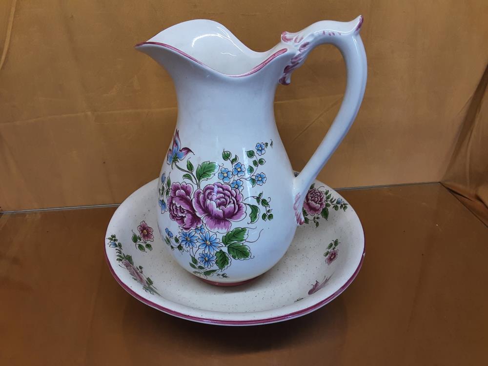 BROC + VASQUE PORCELAINE DÉCOR FLEURS