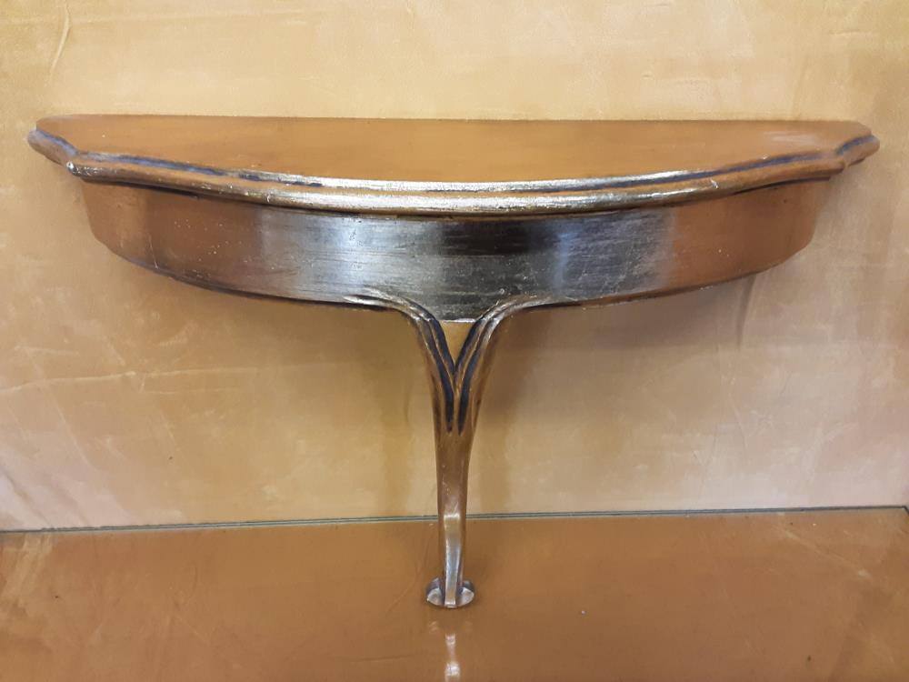 CONSOLE MURALE EN BOIS DORÉ