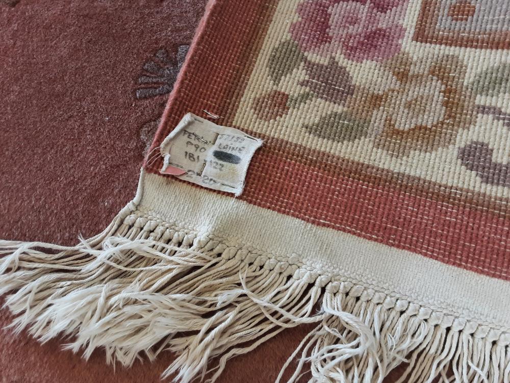 TAPIS ROSE DÉCOR FLEURS 181X122CM