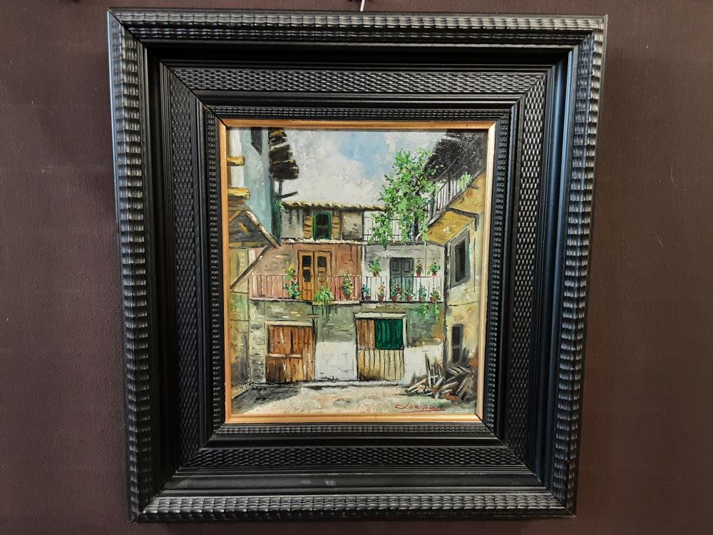 TABLEAU CADRE NOIR COUR SIGNE LOAISA