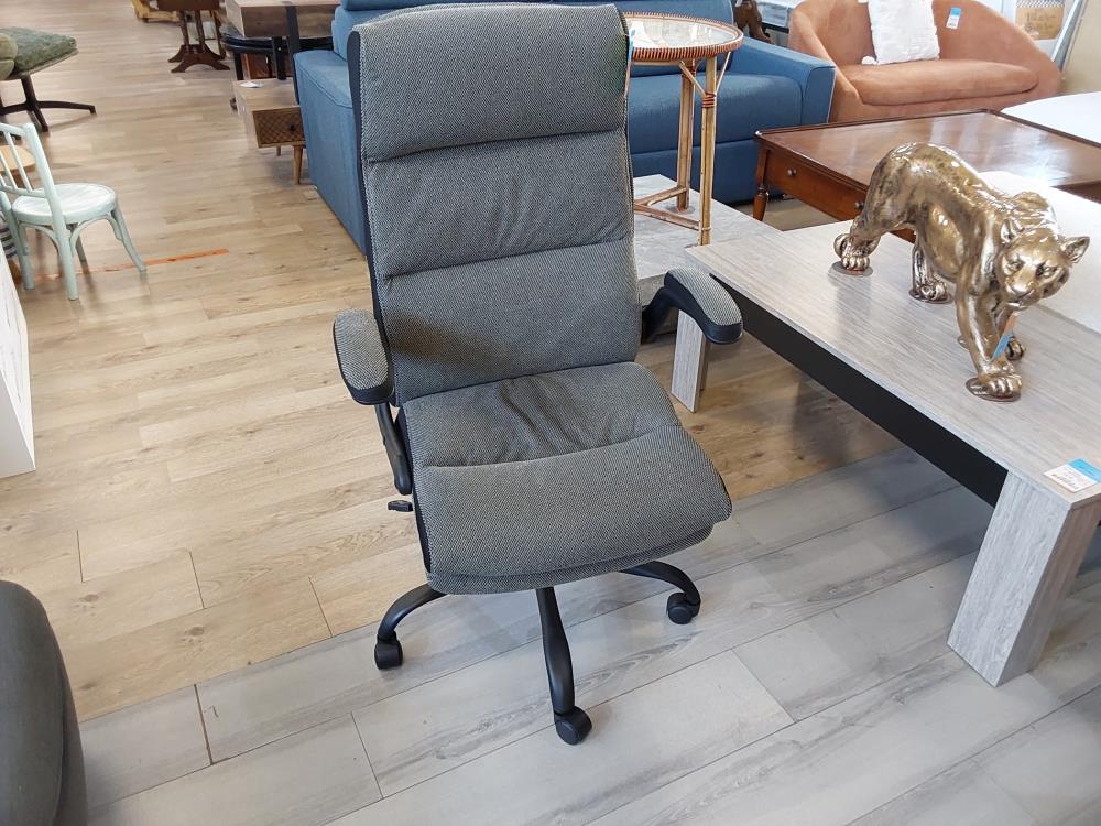 FAUTEUIL DE BUREAU À ROULETTES GRIS - 2ÈME CHOIX (FB003GR)