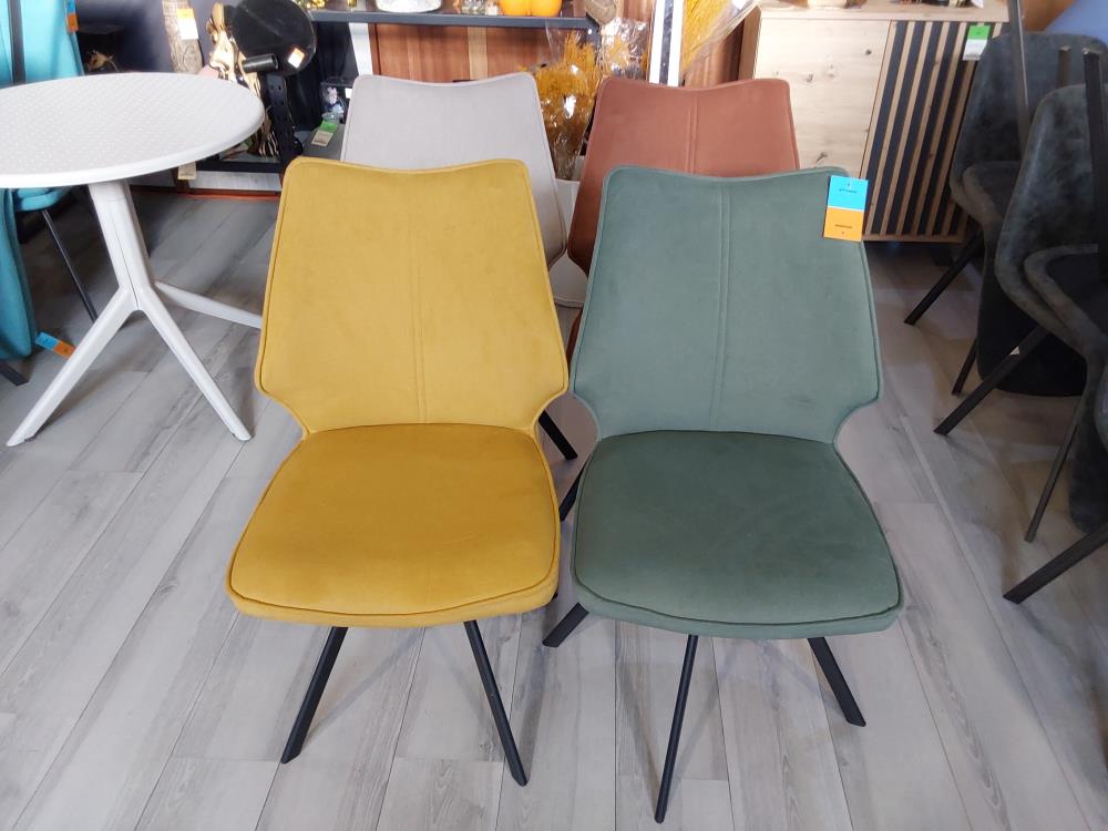 LOT DE 4 CHAISES PIVOTANTES - PANACHAGE DE COULEURS - 2ÈME CHOIX
