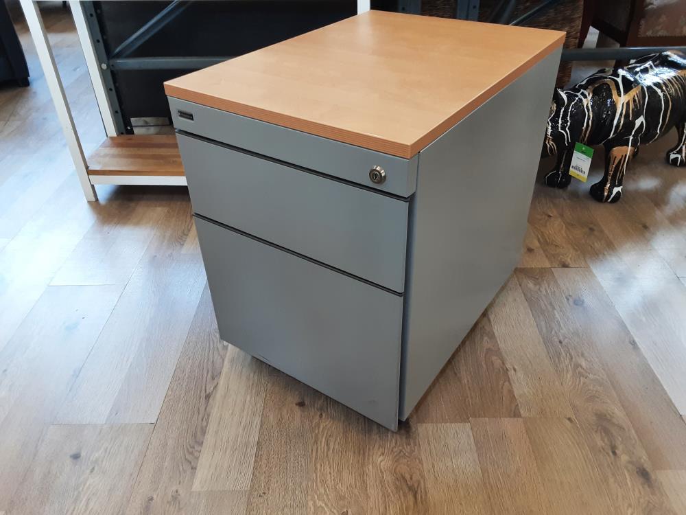 CAISSON DE BUREAU 1 TIROIR + 1 TIROIR DOSSIER SUSPENDUS