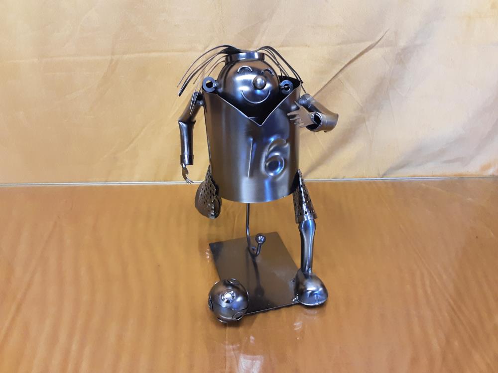 PORTE BOUTEILLE MÉTAL FOOTBALLEUR 