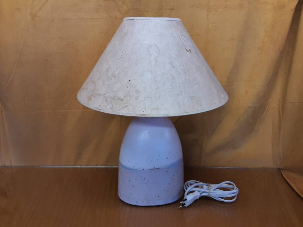LAMPE A POSER PIED EN GRES BICOLORE