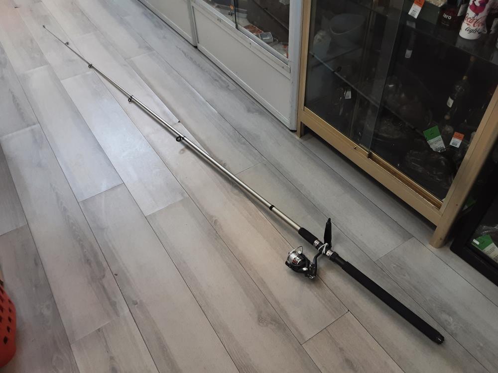 CANNE A PECHE TELESCOPIQUE + MOULINET JAMIAIS UTILISES