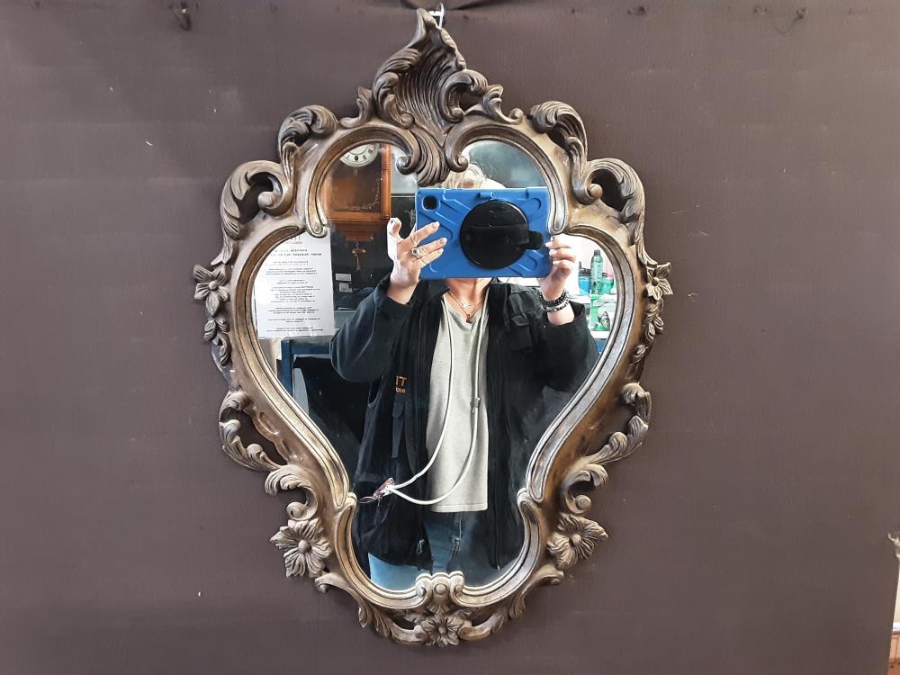 MIROIR STYLE ROCOCO CADRE PLASTIQUE 