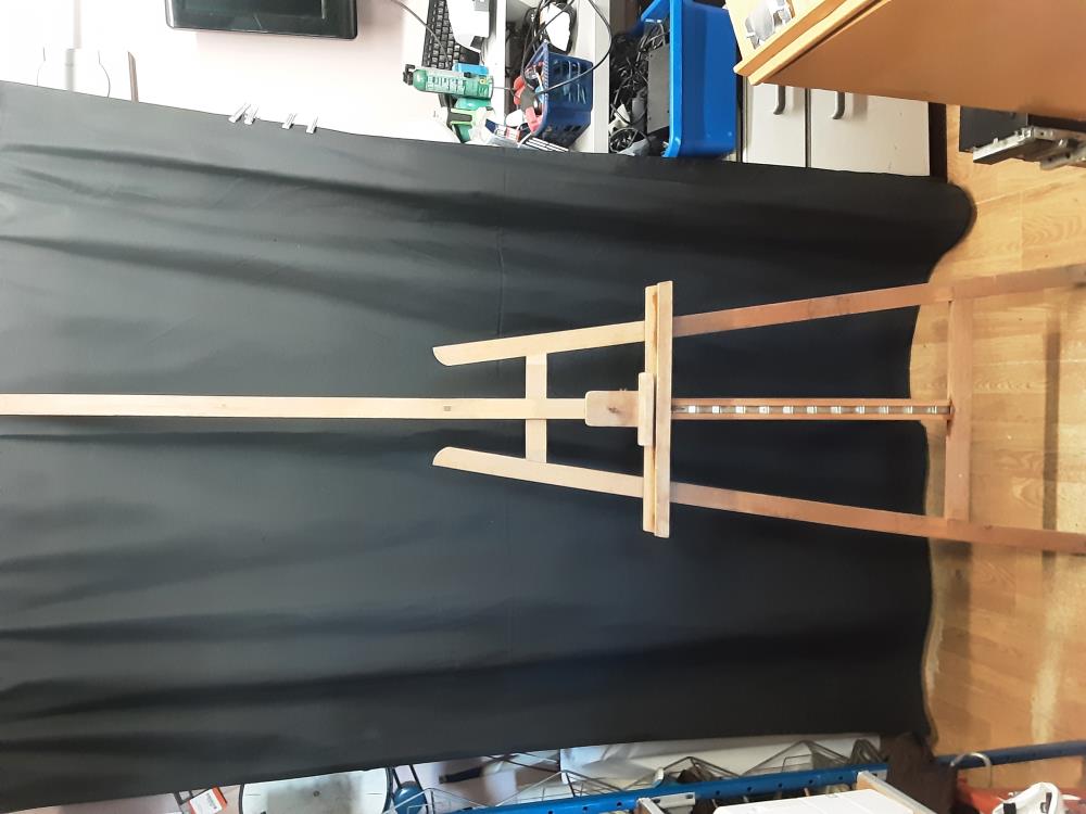 CHEVALET DE PEINTRE EN BOIS GM LONGUEUR DE MAINTIEN TABLEAU 50CM