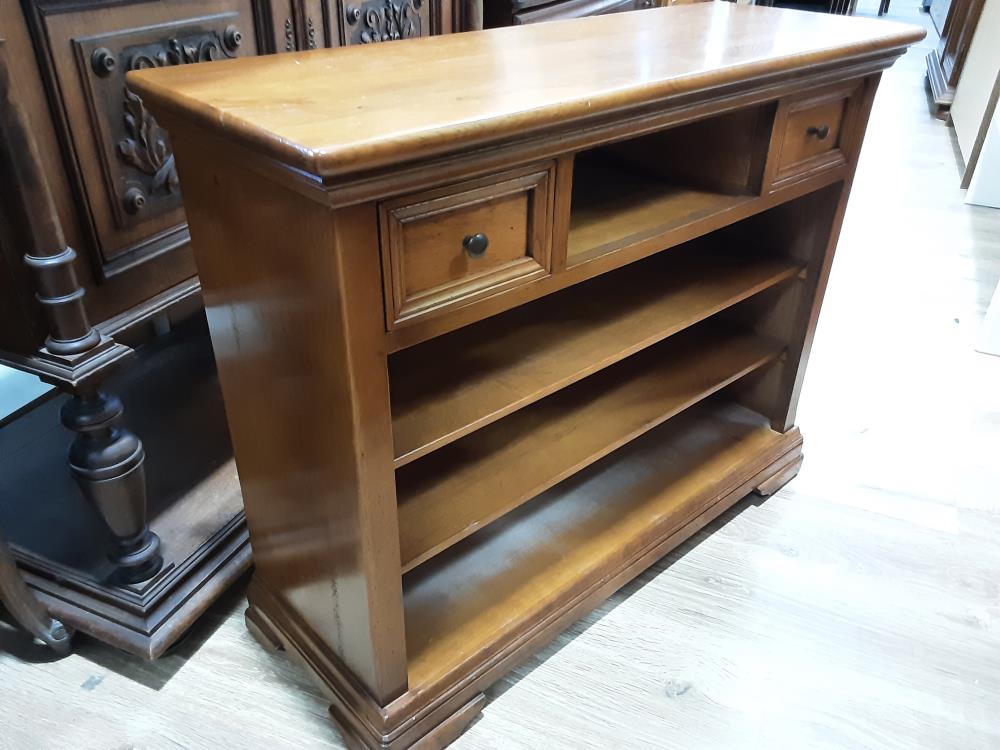 CONSOLE ETAGERE 2 TIROIRS