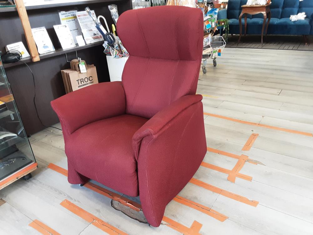 Fauteuil Relax Tissu Rouge
