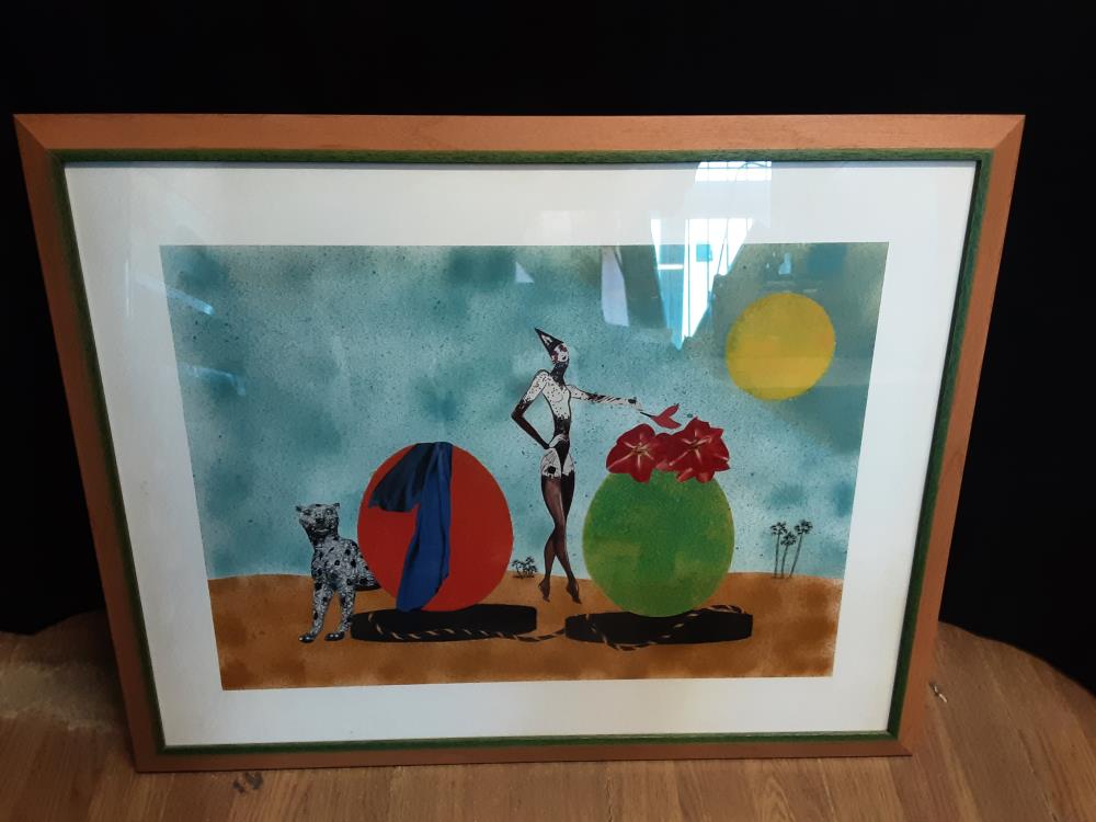 Tableau Sous Verre Femme Et Léopard