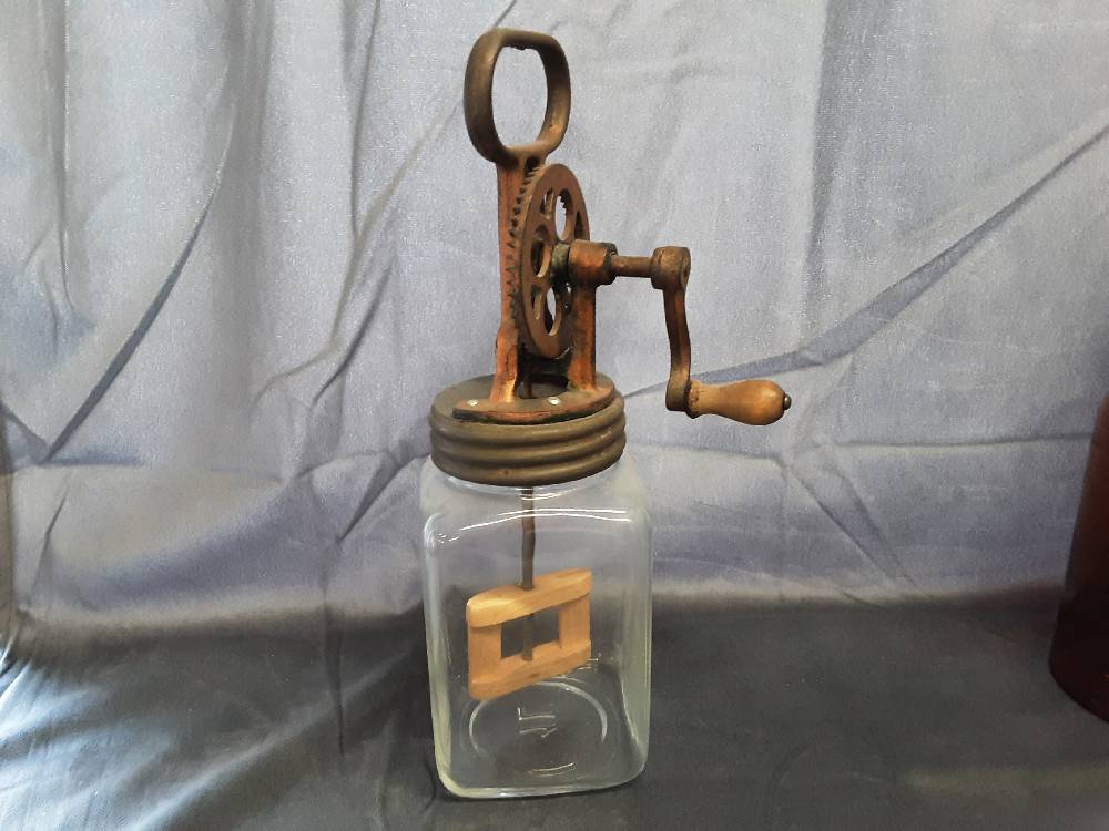 BARATTE A BEURRE VERRE ET METAL MM