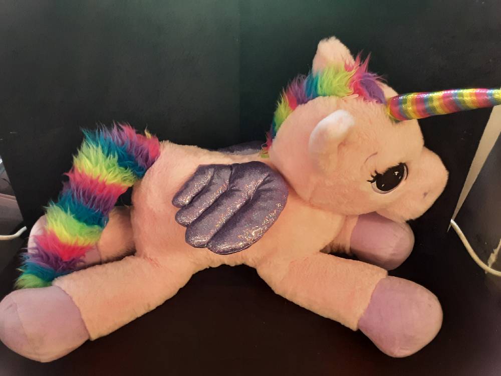PELUCHE TGM LICORNE ROSE ET VIOLETTE