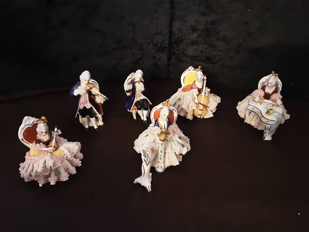 Sujet Musicien Porcelaine De Dresde