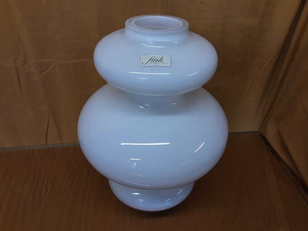 Vase Opaline Blanche H.30Cm Fink