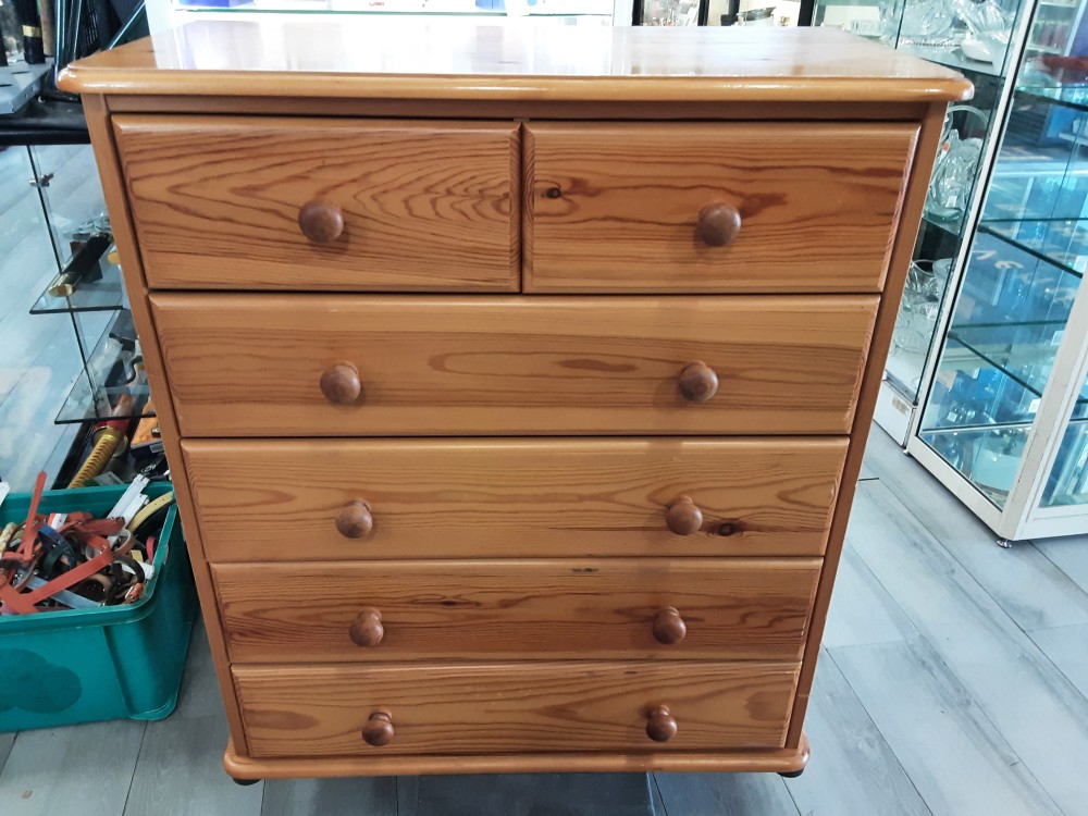 Meuble D'appoint En Pin 6 Tiroirs