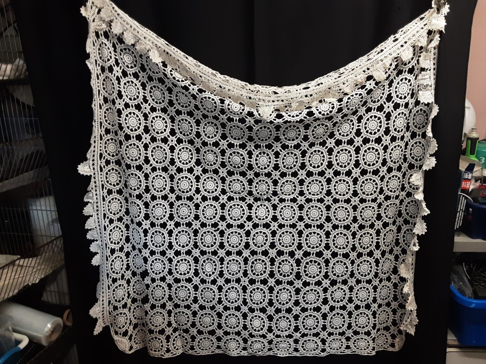 Nappe Blanche Crochetée