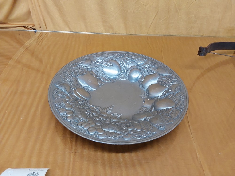 ASSIETTE METAL DECOR FRUITS GM