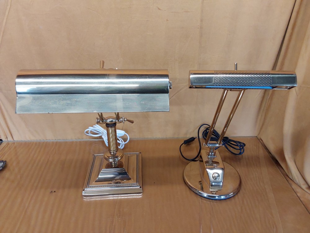 Lampe De Banquier À Poser Dorée