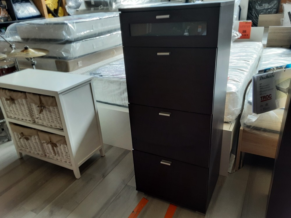 COMMODE 4 TIROIRS COLORIS WENGE