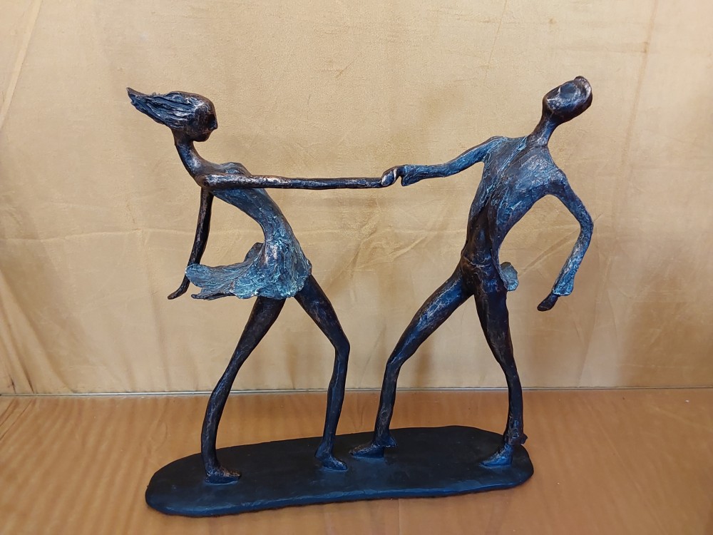 Statue Couple Danseurs En Resine