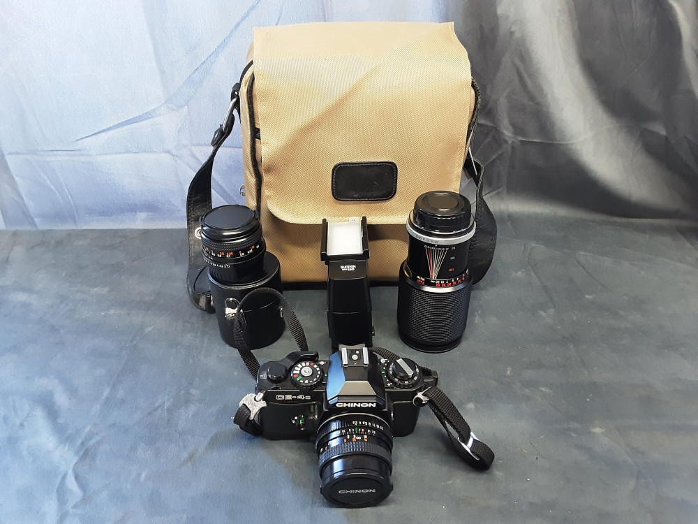 Appareil Photo Chinon Ce-4S Avec Objectifs + Flash