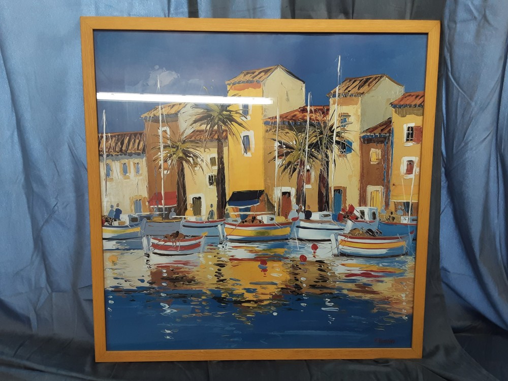 Tableau Provence Et Mer  Cadre Jaune Gm